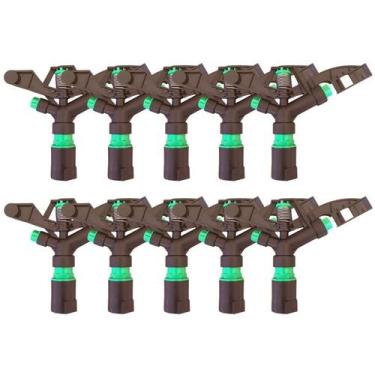 Imagem de Kit 10 Un. Aspersor De Impacto 1" POL irrigador canhão alcance até 30 