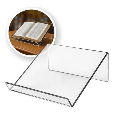 Imagem de Suporte Apoio De Bíblia Porta Livros Estudo Leitura Acrílico