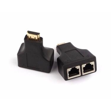 Imagem de Extensor Adaptador Hdmi 3D Por Cabo De Rede Rj45 Cat-5E/6