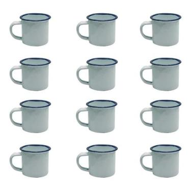 Imagem de Caneca Esmaltada Retro 350ml Vintage Jogo 100 Pcs - Art House, Vermelh