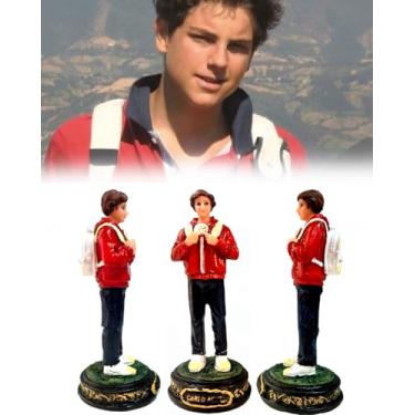 Imagem de Imagem Santo Beato Carlo Acutis 13cm linda escultura Resina