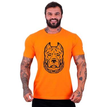 Imagem de Camiseta Tradicional Manga Curta MXD Conceito Pitbull Gangster Masculina-Masculino