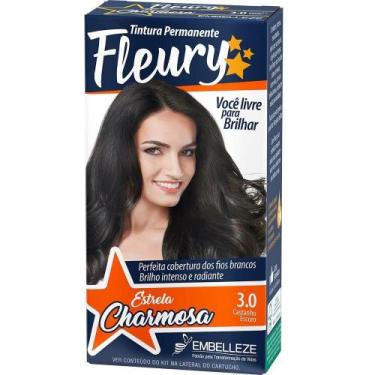 Imagem de Tinta de Cabelo Fleury 3.0 Castanho Escuro, 75ml