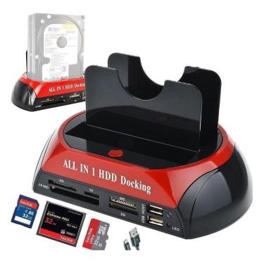 Imagem de Dock Station 2 Hd Sata E Ide 3,5 E 2,5 Usb Leitor De Cartão