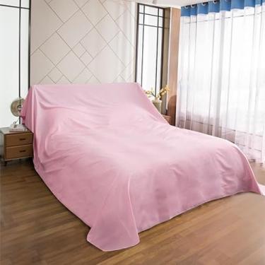 Imagem de SXYMTSW Pano de proteção contra poeira de móveis, capa de cinza respirável para casa, capa de poeira leve, para sofá, cadeira, cama, armário (tamanho: 120 x 200 cm (47,2 x 78,7 polegadas), cor: rosa)