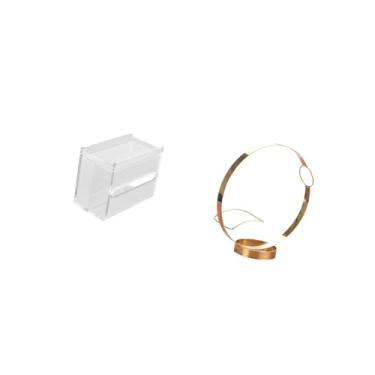 Imagem de Fenteer Organizador de Parede Moderno em Acrílico E Ferro para Armazenamento de Papel Higiênico E Garrafas de Vinho, com Suporte para Exibição E Organização.