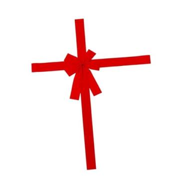 Imagem de shamjina Laço de fita natalina para porta de armário, laço grande decorativo para porta de entrada, guirlanda de Natal para festa, chá de bebê e casa.