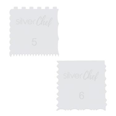 Imagem de Espátula Decorativa Confeitaria Para Design Criativo E Acabamento Preciso 2 Unidades Quadrado 5 e 6