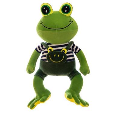 Imagem de Boneca de pelúcia Cute Frog Prince com roupa listrada de 40 cm - yiwei