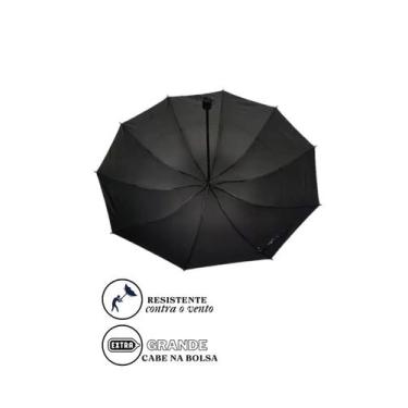 Imagem de Guarda Chuva Reforçado Facinato Contra Vento T3053 Preto - Voyagem
