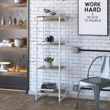 Imagem de Estante Dynamica 45X30X146cm C/04 Prateleiras Estrutura Branca - Compa