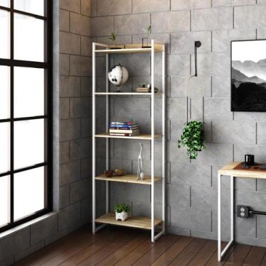Imagem de Estante Dynamica 60X30X187cm C/05 Prateleiras Estrutura Branca - Compa