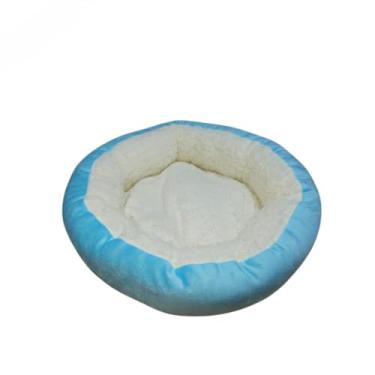 Imagem de Pets para Cães e Gatos Macia 50x50 cm Quente Confortável Cama Pet Com Pelinho(Azul Bebê)
