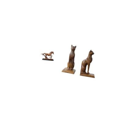Imagem de Fenteer Elegante Escultura de Cavalo E Gato, Peça Decorativa para Mesa, Estante, Sala de Estar, Escritório Ou Qualquer Outro Objeto de Decoração. Estátua Cole