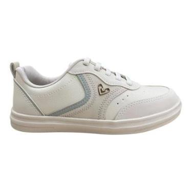 Imagem de Tenis Feminino Mississipi Casual Conforto Retrô Calce Fácil Elástico Antiderrapante J0082 Marfim-Feminino