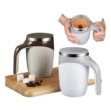 Imagem de Caneca Térmica Copo Magnética Misturador Mixer Café Marrom