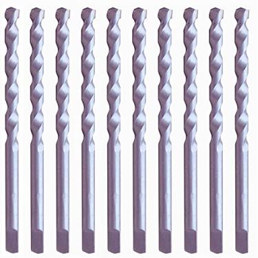 Imagem de 10 peças com brocas de concreto de alvenaria com ponta de carboneto de 8,89 cm com ponta de 8,89 cm com haste reta para uso em maçonaria, pedra, azulejo de cerâmica, tijolos, concreto e mármore