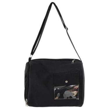 Imagem de Bolsa criativa transversal transparente para uso externo preta