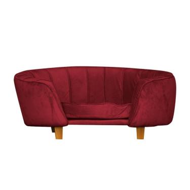 Imagem de Poltrona Cama Caminha Pet Laddi Veludo Vermelho Dvinn Vermelho