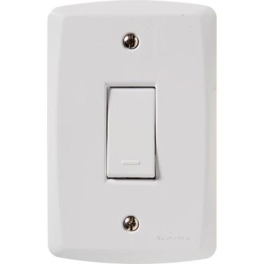 Imagem de Conjunto 4x2 Com 1 Interruptor Simples 10 A 250 V Tramontina Lux2 Branco 120 Unidades