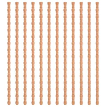 Imagem de Sinbana 12pcs Moldura Madeira Bobina, 40cm Guarnição Madeira Decorativa com Contas Sem Acabamento para Móveis Paredes Janelas Portas Gavetas Prateleiras Molduras Fotos Artesanato (Estilo Cabaça)