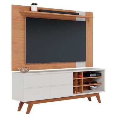 Imagem de Rack Noronha Painel Leme Tv 70 Pol Extensivel Freijo Off White Matte Colibri