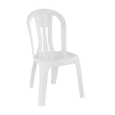 Imagem de Cadeira Plástica Empilhável Bella Branca Pisani