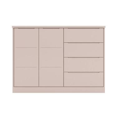 Imagem de Cômoda Infantil 2 Portas 4 Gavetas Lua P04 Rose - Mpozenato