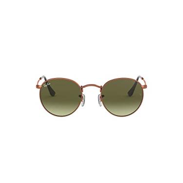 Imagem de Ray-Ban Óculos de sol Rb3447 Round Metal, Bronze médio/verde dégradé marrom, 53 mm