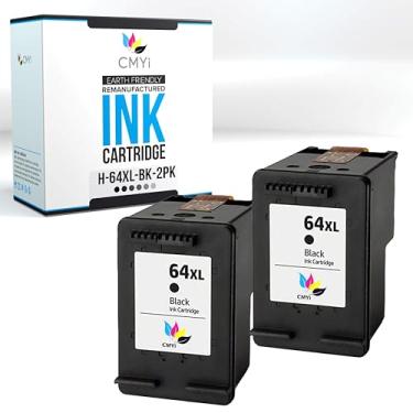 Imagem de CMYi Cartuchos de tinta preta de substituição 64XL para HP Envy 7258e, 7925e, 7955e, 7958e, 6222, 6234, 6252, 6255, 7134, 7155, 7158, 7822, 7832, 7855, 7858e, 6230, 6230. 2, HP Tango, Impressoras