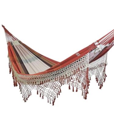 Imagem de Rede de Dormir e Descanso Suprema Casal King Jaguaruana 100% Algodão. (Terracota)