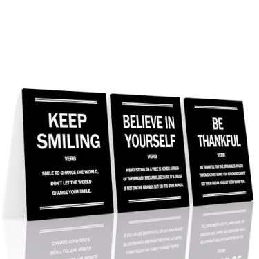 Imagem de PJQART Arte de parede em tela motivacional moderna, citações positivas, impressão de 3 peças, pôster inspirador, pintura de parede, arte para casa, quarto de adolescentes, escritório, pronto para