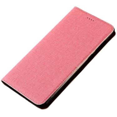 Imagem de POYUFRG Capa de couro para Xiaomi 17 Pro Max/17 Pro/17, carteira fina flip magnética com compartimentos para cartões, capa de suporte, rosa, 17 Pro