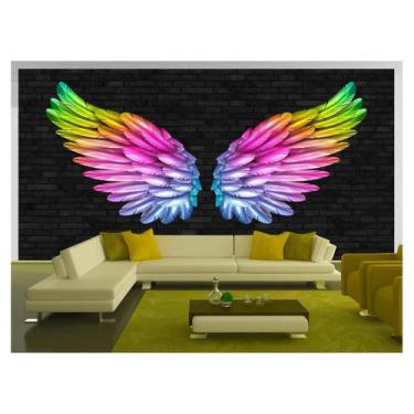 Imagem de Papel De Parede 3D Arte Asas Selfie Insta Cores 3,5M Tra424 - Você Dec