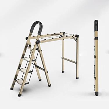 Imagem de Escada de secagem telescópica dobrável multifuncional para uso interno, escadas de liga de alumínio (4 tipos)