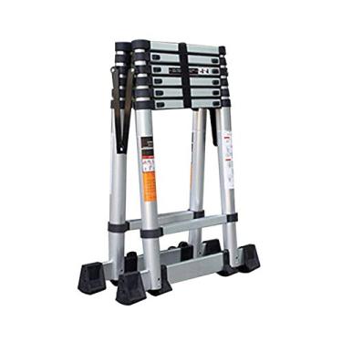 Imagem de Escada telescópica portátil Loft escadas de alumínio para uso em loft de escritório doméstico (tamanho: 2,7 + 2,7 m/8,8 + 2,7 m) (3,5 + 3,5 m/11,4 + 3,5 m)