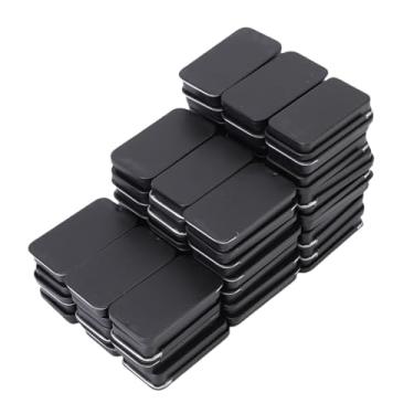Imagem de SUNGOOYUE 60 Recipientes de Lata Com Tampas Deslizantes, Latas Pretas Feitas de Material de para Doces, Miçangas, vitaminas: Recipientes Com Tampas Deslizantes para Artesanato e Joias