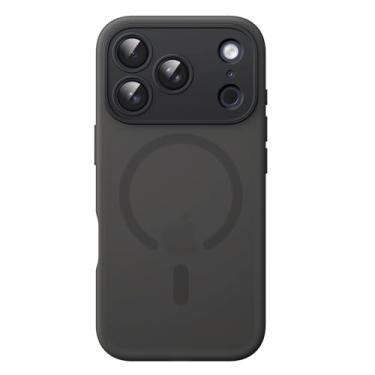Imagem de JETech Capa Fosca para iPhone 17 Pro Max 6,9 Polegadas Compatível com MagSafe, Proteção Total da Lente da Câmera, Case Capinha Macia de TPU Fosco Translúcido, Anti-Impressão Digital (Preto)