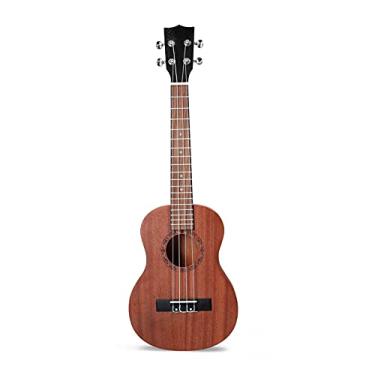 Imagem de Ukulele de imitação de madeira de 66 cm, 4 cordas, portátil para crianças, ukelele, mini guitarras, instrumentos de cordas ukulele infantil