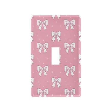 Imagem de Blueangle Capa para placa de parede para interruptor de luz - Capa decorativa para interruptor de luz com laço de fita, placa de parede, tamanho 1 gangue 4,53 x 2,76 polegadas (723)