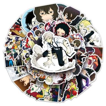 Imagem de Adesivos Bungos Stray Dogs Anime 50 unidades de PVC impermeável