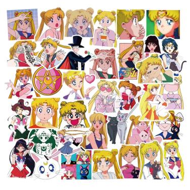 Imagem de Pacote de adesivos Sailors Moons Anime 50 unidades de 5-9 cm Cartoon S