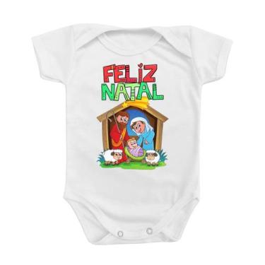Imagem de Body de Bebê Roupinha Festas Presente Temático Feliz Natal Presepio Je