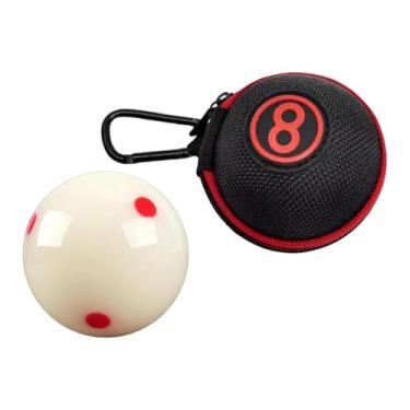 Imagem de Colaxi Bola de bilhar com 6 pontos vermelhos e estojo com acessórios. Redonda, ideal para melhorar o desempenho na prática e treinar sinuca. Perfeita para, Saco de Armazenamento Vermelho