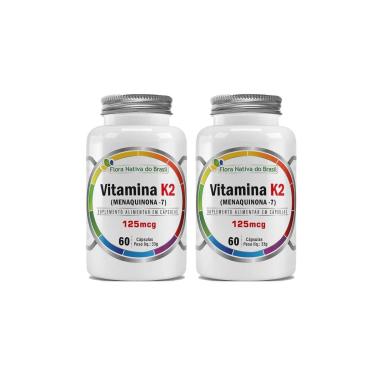 Imagem de Kit 2 Vitamina K2 Menaquinona 7 125ug 2x60 cps Flora Nativa-Unissex