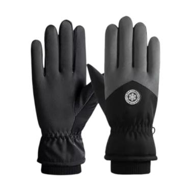 Imagem de QccHieUs Luvas de motociclismo com proteção total para os dedos, antiderrapantes, compatíveis com tela sensível ao toque, ideais para ciclismo, camping, Preto Cinza, Homens