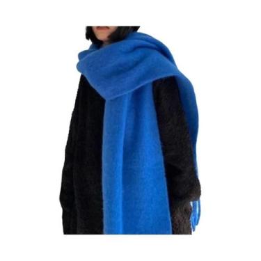 Imagem de Cachecol De Luxo Feminino Em Cashmere, Xale Grosso E Quente, Clássico 