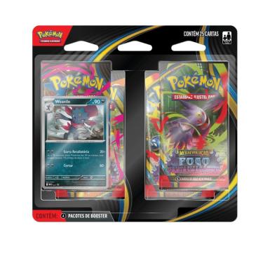 Imagem de Pokémon Blister Quadruplo Fogo Fantasmagórico Weavile ou Sneasel Copag