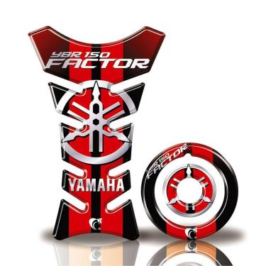 Imagem de Kit Adesivo Protetor Tanque E Bocal Moto Yamaha Factor 150 Ano + 2016 Vermelho Cor Vermelho