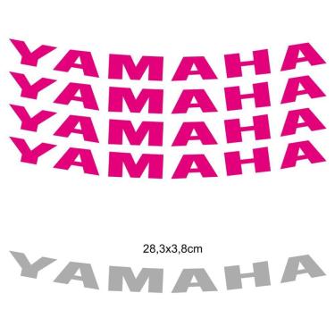 Imagem de Kit 4 Adesivos Roda Interna Moto Yamaha Pink Pink